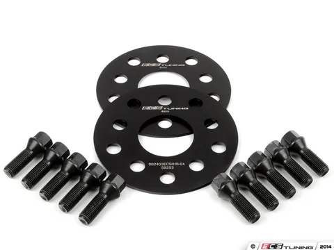 ECS ECS Wheel Spacer & Bolt Kit - 4mm With Black Conical Seat Bolts