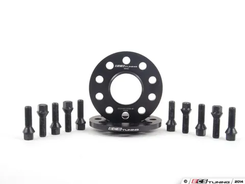 ECS Wheel Spacer & Bolt Kit - 10mm With Black Conical Seat Bolts