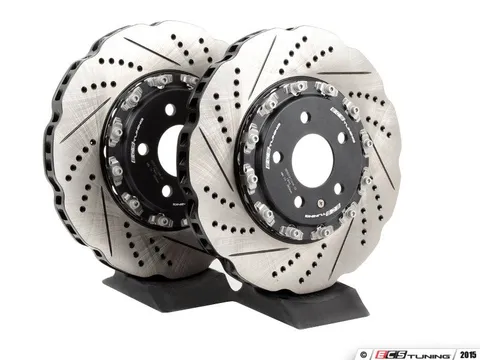 ECS Front 2-Piece Tru-Float Scalloped Brake Rotors - Pair (345x30)