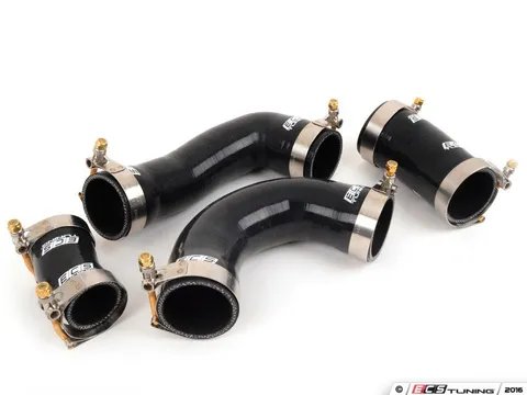 ECS High Flow Charge Pipe Coupler Kit - Includes All 4 Intercooler Pipe Couplers - Black