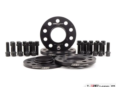 ECS 18" Wheel Spacer Flush Fit Kit - Black Bolts