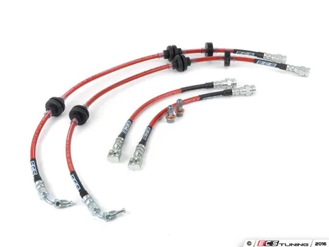 ECS Front & Rear Exact-Fit Stainless Steel Brake Lines - Kit