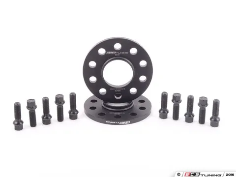 ECS Wheel Spacer & Bolt Kit - 10mm With Black Ball Seat Bolts