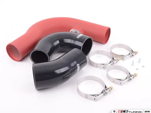 ECS High Flow Throttle Pipe Kit - Wrinkle Red