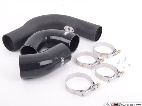 ECS High Flow Throttle Pipe Kit - Wrinkle Black
