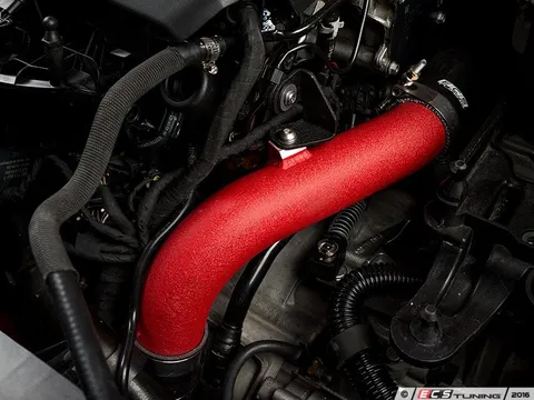 ECS High Flow Turbo Outlet Pipe Kit - Wrinkle Red