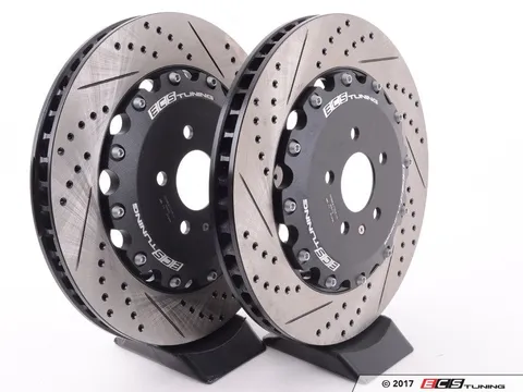ECS Front Cross-Drilled & Slotted 2-Piece Brake Rotors - Pair (380x34)