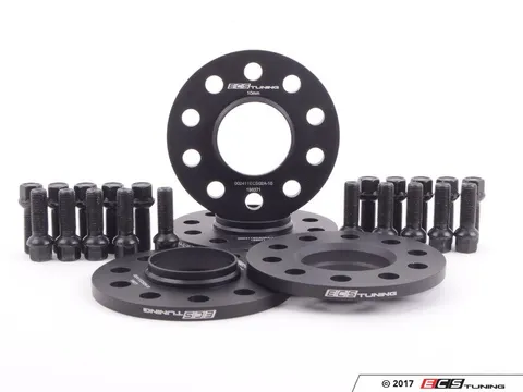 ECS 19" Wheel Spacer Flush Fit Kit - Black Bolts